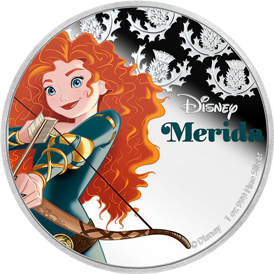 Pure Silver Coin Disney Princess Merida - Disney Princess Coin (570x570), Png Download