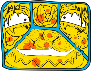 Yuck Tv Dinner Yellow - Grossery Gang Badly Frozen (400x400), Png Download