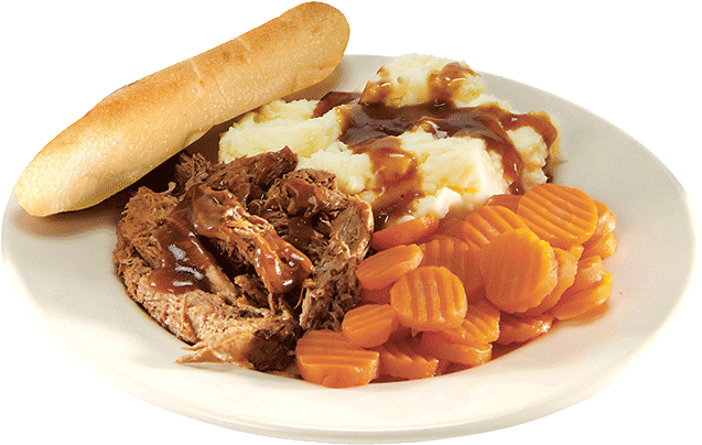 Pot Roast Dinner - Chili Dog (660x422), Png Download