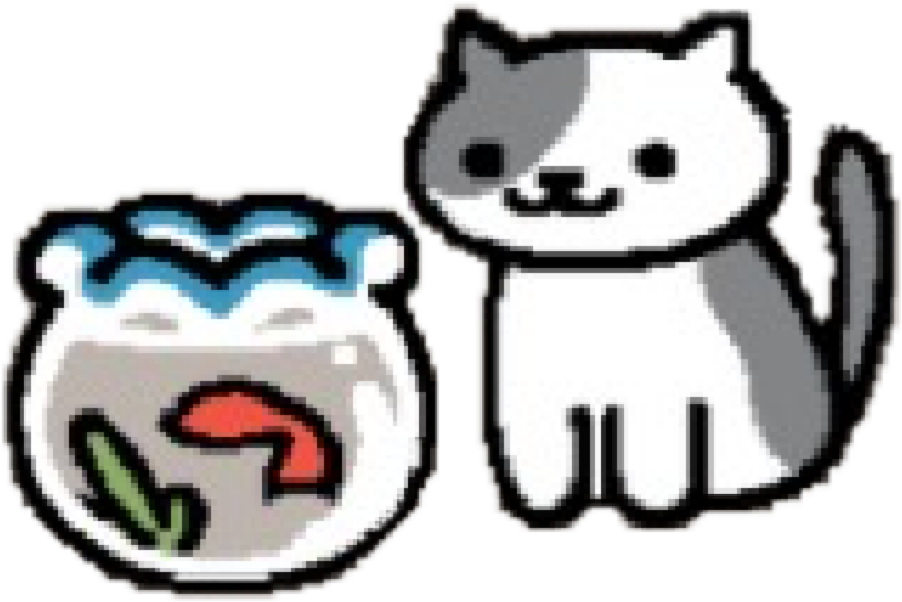 Neko Atsume Sitting Cat (1200x1200), Png Download
