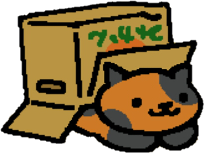 Spud - O - Neko Atsume Cat In A Box (457x367), Png Download