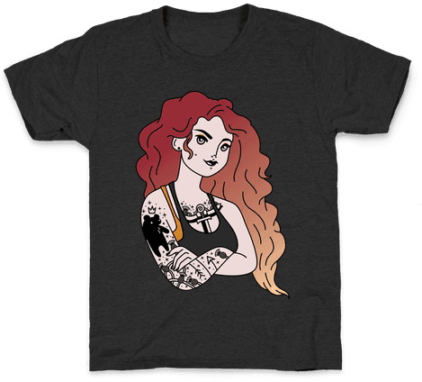 Punk Merida Parody Kids T-shirt - T Shirt Deadpool With Unicorn (484x484), Png Download