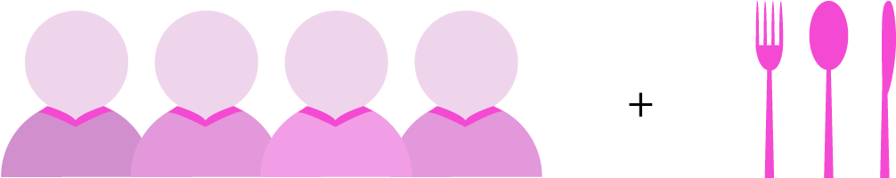 Foursome Dinner (1118x305), Png Download