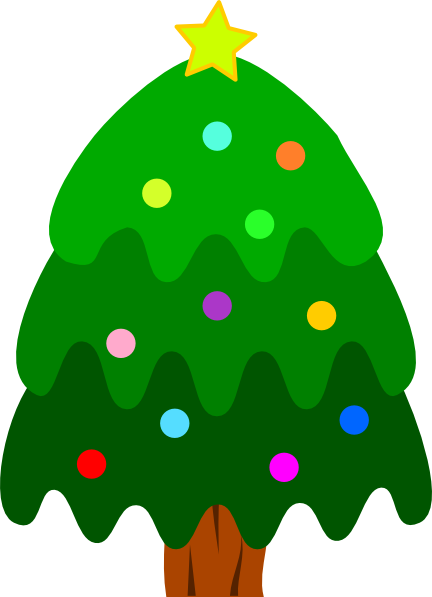 Clip Art Christmas Tree (432x597), Png Download