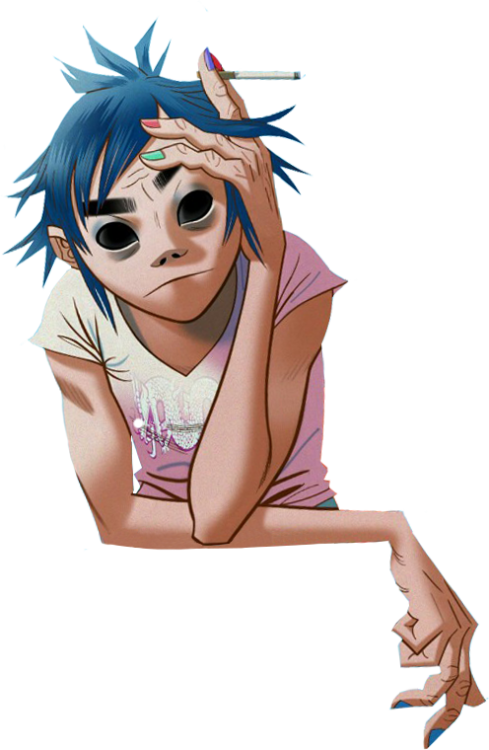 Gorillaz - Gorillaz 2d (489x750), Png Download