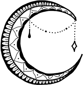 Transparent Moon Tumblr - Transparent Black And White Moon (365x413), Png Download