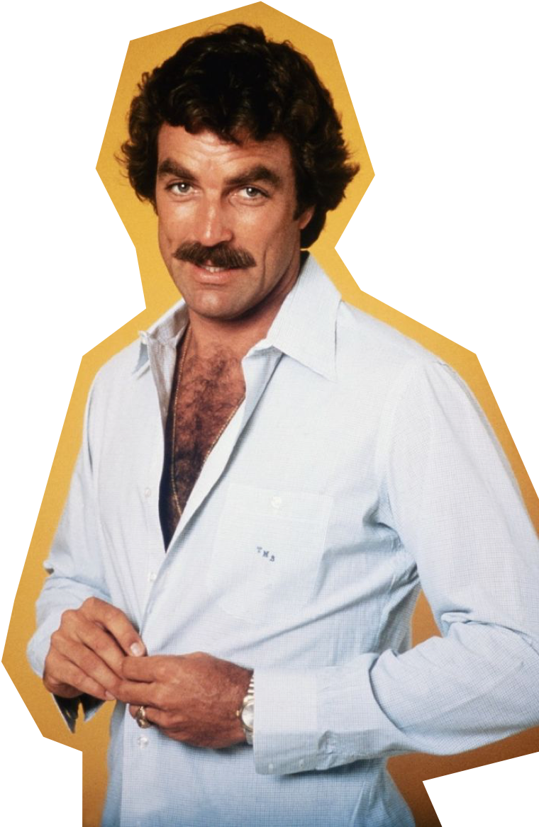 Poland Dating Site Taco Meat Chest Hair - Tom Selleck 30 Years Old (800x1205), Png Download
