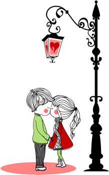 Novios - Cats Romantic Vinyl Sticker Wall Art, Black (350x350), Png Download