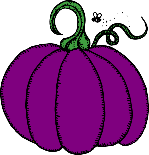 Purple Pumpkin Clip Art - Cafepress Pumpkin Baby Blanket (570x594), Png Download
