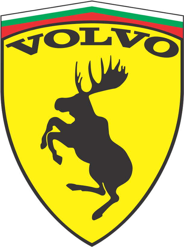 Volvo Prancing Moose - Volvo Moose Logo (1600x1067), Png Download
