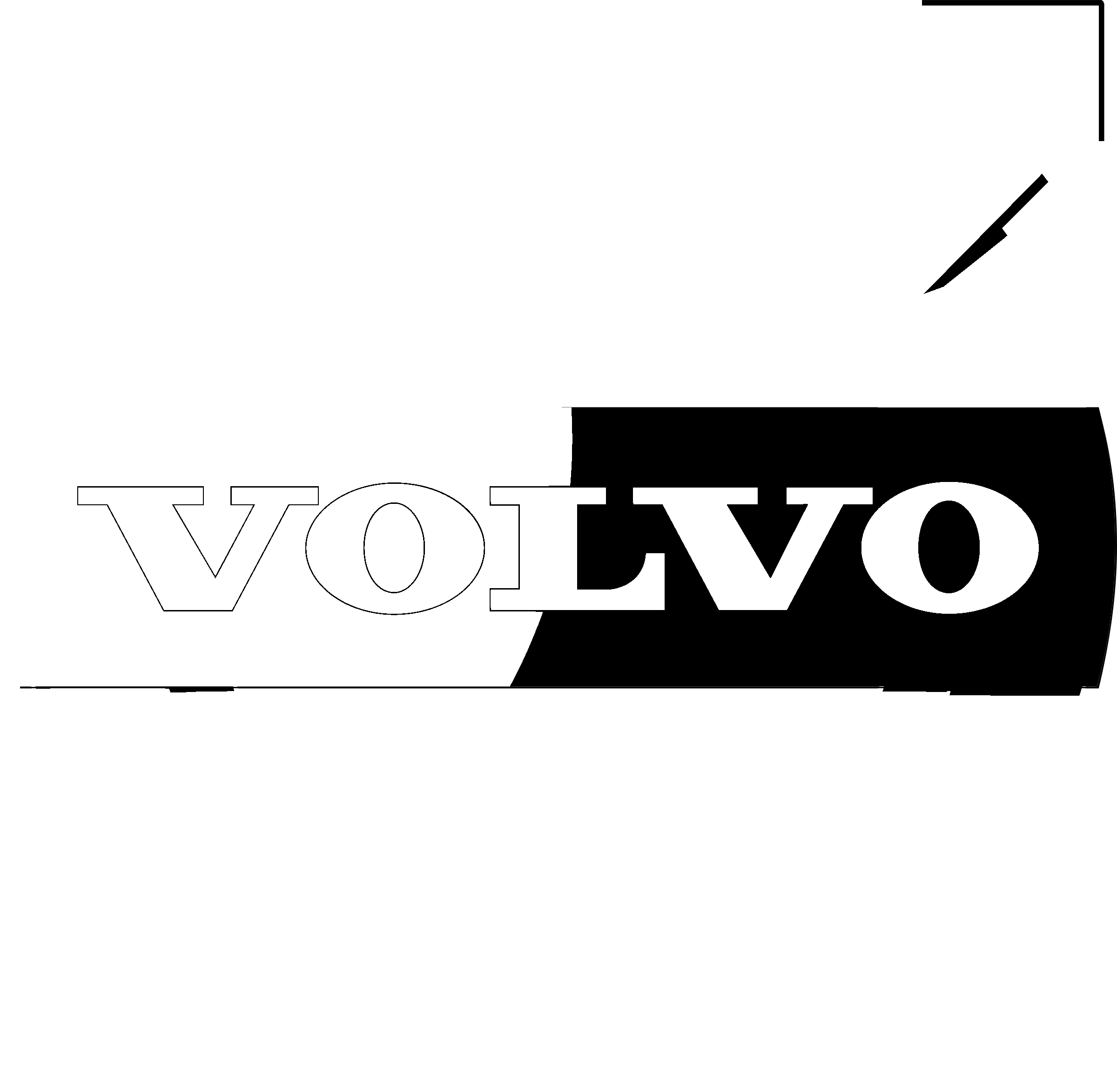 Volvo Logo Black And White - Oppi Campingbedarf 23180 Extension Side (2400x2345), Png Download
