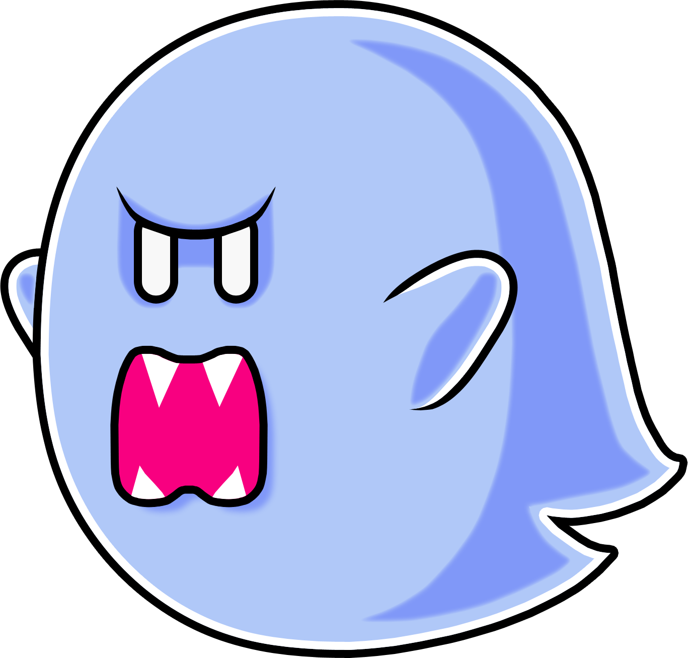 Big Boo By Blueamnesiac-d4fg8az - Ghost Super Mario World (1367x1307), Png Download