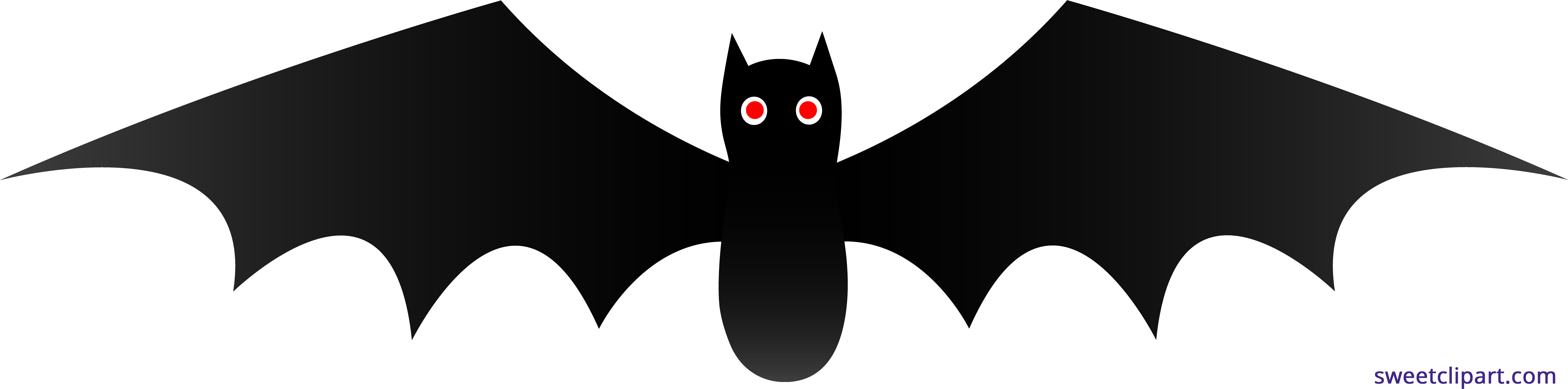 Halloween Black Bat - Bat Clipart (7146x1848), Png Download