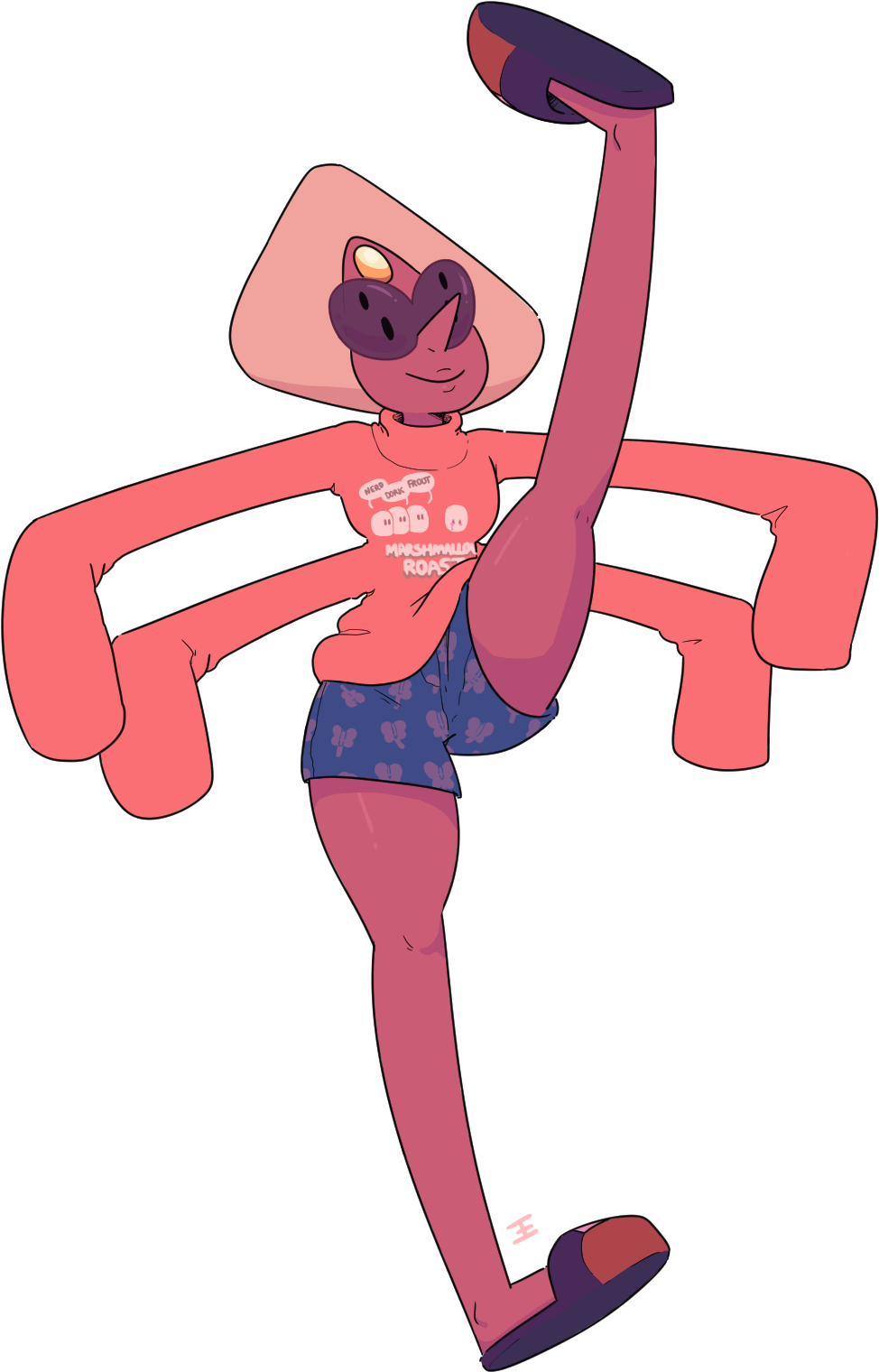 Froon Dork Rout Ro 췌蚆 Red Pink Footwear Cartoon Joint - Art (1052x1642), Png Download