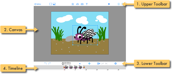 The Upper Toolbar Is Where You'll Go To Add New Elements - Drawing (668x258), Png Download