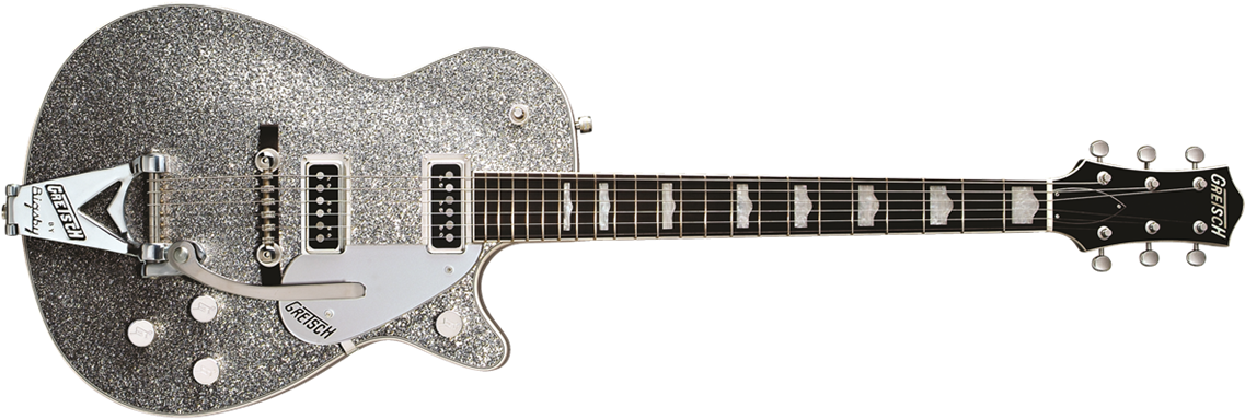 G6129t-1957 Silver Jet™ With Bigsby®, Rosewood Fingerboard, - Gretsch G6129t Silver Jet (1186x386), Png Download