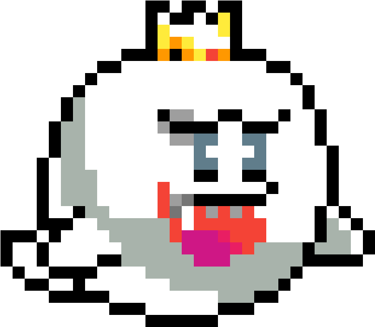 King Boo - King Boo 8 Bit (1200x1200), Png Download