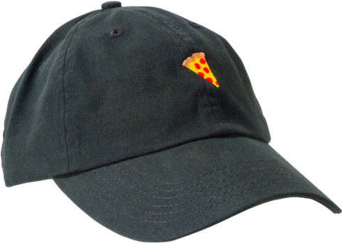 Pizza Emoji Delivery Skate Hat - Pizza Emoji Hat Adj-black (480x480), Png Download
