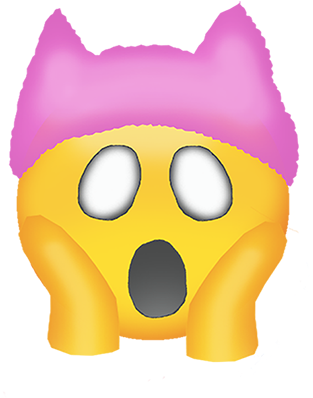 Krista Suh's Pink Hat Emojis - Sticker (408x408), Png Download