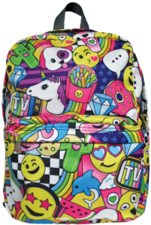 Emoji Party Classic Backpack Girl Scream - Backpack (500x500), Png Download