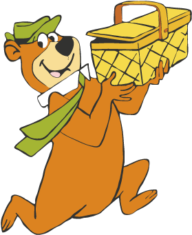Yogi Bear Vector - Yogi Bear Picnic Basket (400x400), Png Download