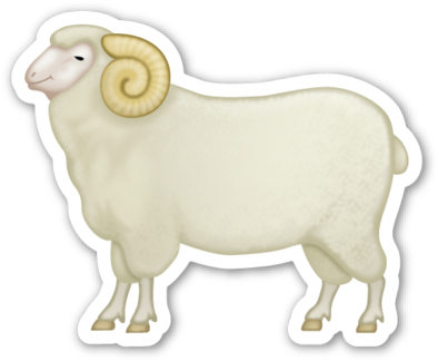 Ram - Cabra Emoji Png (400x332), Png Download
