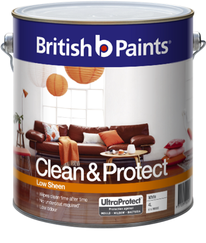 British Paints Clean & Protect Low Sheen - British Paints Clean And Protect (435x525), Png Download