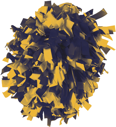 Alleson Cpom2 Two Color Plastic Mix Convertible Pom - Alleson Two Color Plastic Blue/yellow Cheer Leaders (500x600), Png Download