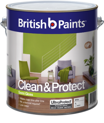 British Paints Clean & Protect Semi Gloss - British Paints (429x525), Png Download