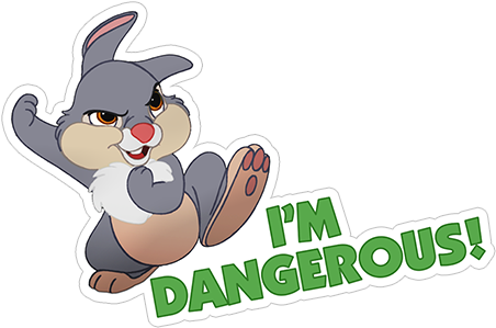 Viber Sticker «thumper» - Cartoon (490x317), Png Download