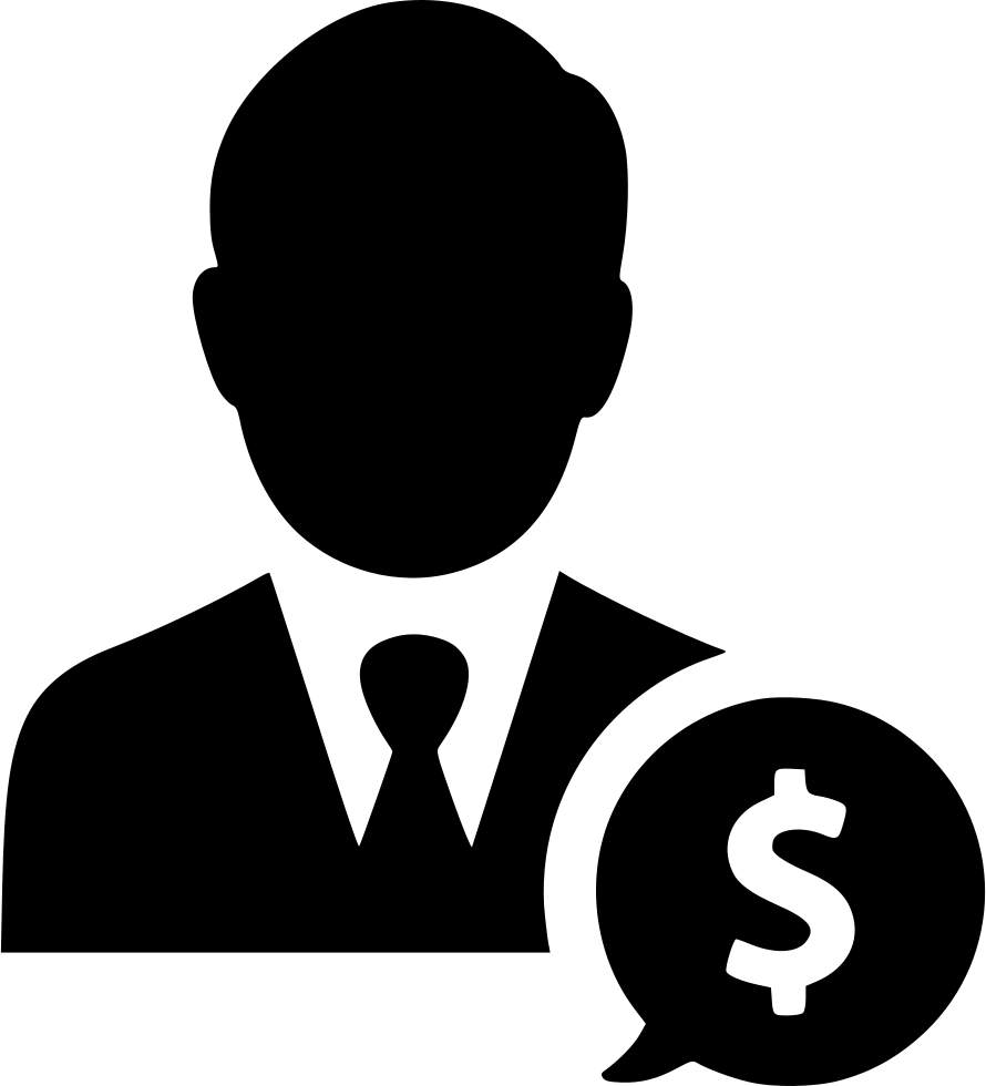 Businessman Earnings Salesman Dollar Income Svg Png - Salesman Icon Png (890x980), Png Download