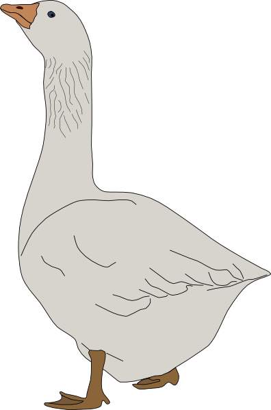 Small - Goose Clipart (396x598), Png Download