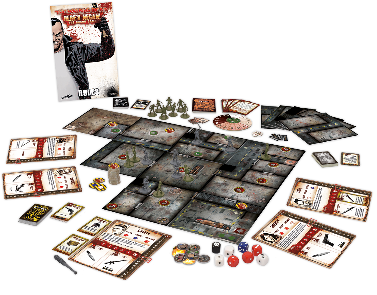 Here's Negan Board Game (1407x1000), Png Download