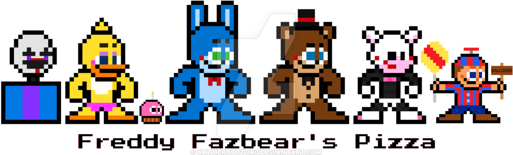 Porg Drawing 8 Bit - Five Night At Freddys Beads (1024x341), Png Download