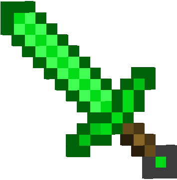 Emund - Ven - Diamond Minecraft Sword (355x362), Png Download