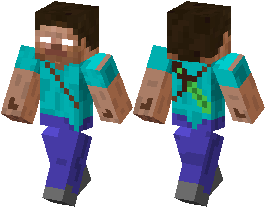 Herobrine Zombie Minecraft Skin (528x418), Png Download