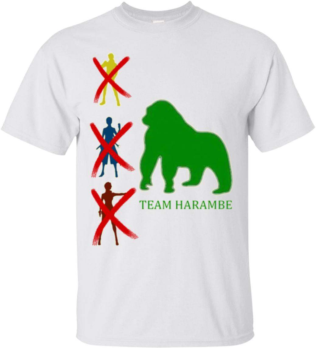 Harambe Shirts Team Harambe Hoodies Sweatshirts - B&c Exact 190 (1155x1155), Png Download