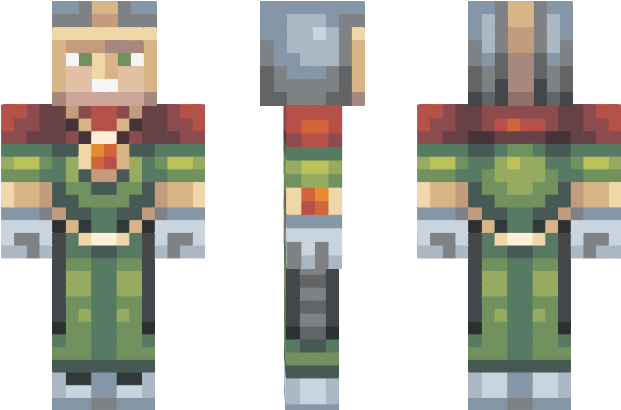 Emerald Armored Warrior Minecraft Skin - Minecraft (620x419), Png Download