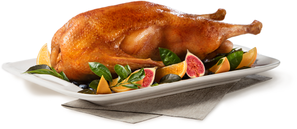 Whole Goose - Roast Goose (595x260), Png Download