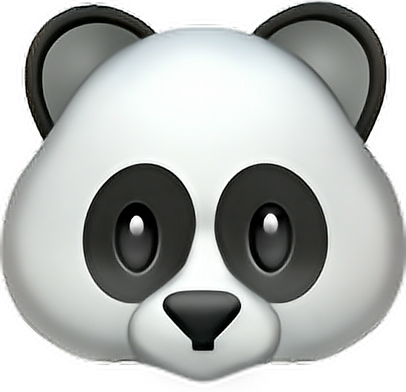 Panda Emoji Png - Iphone Panda Emoji (588x568), Png Download