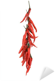 A String Of Dried Red Hot Chili Peppers Isolated On - Bird's Eye Chili (400x400), Png Download