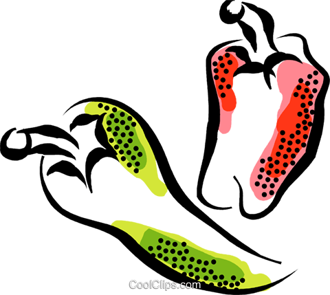 Hot Peppers Royalty Free Vector Clip Art Illustration - Clip Art (480x429), Png Download