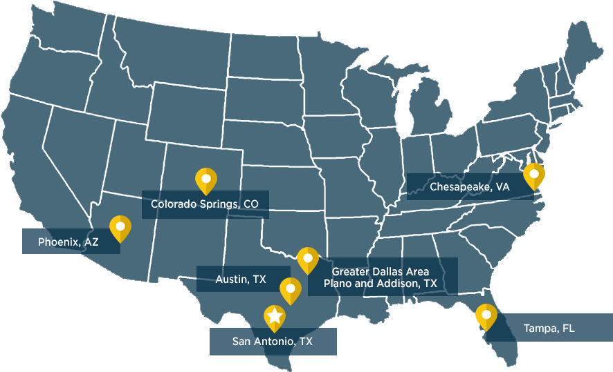 Usaa Map Of Locations - 14 Karat Three Tone Yellow Gold, White Gold And Rose (898x566), Png Download