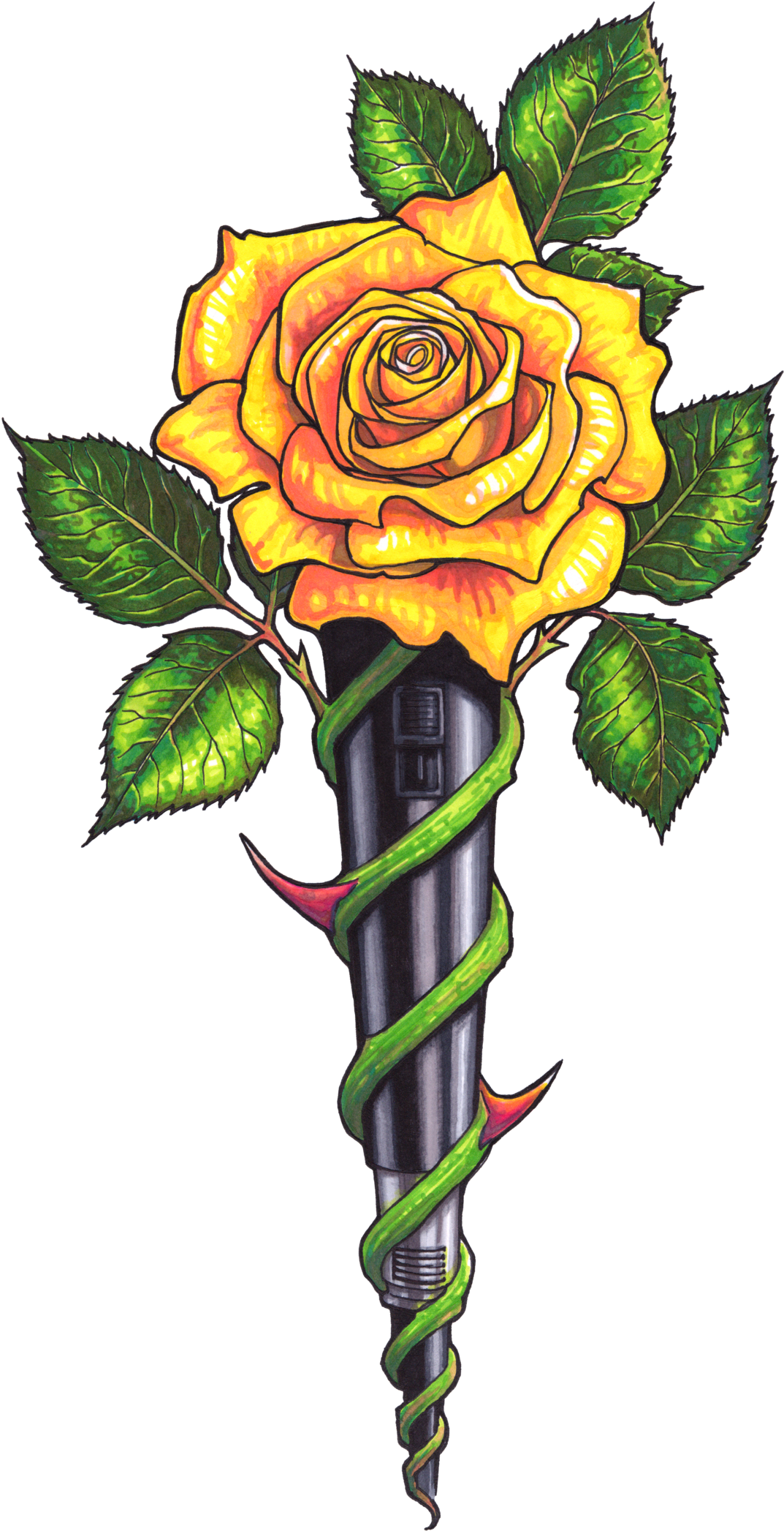 Yellow Rose Clipart Transparent - Floribunda (1500x2359), Png Download
