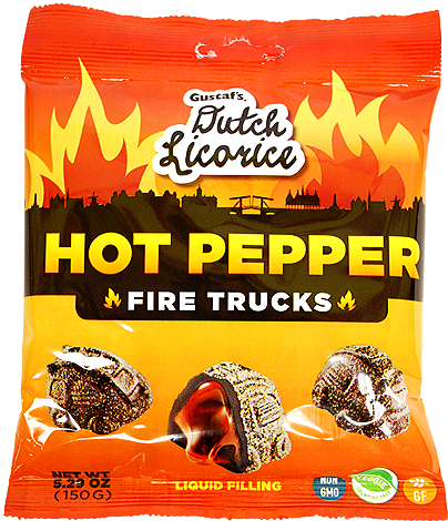 Gustaf's Dutch Licorice Hot Pepper Fire Trucks - Gustafs Licorice Hot Pepper Fire Trucks 5.29 Oz (500x500), Png Download