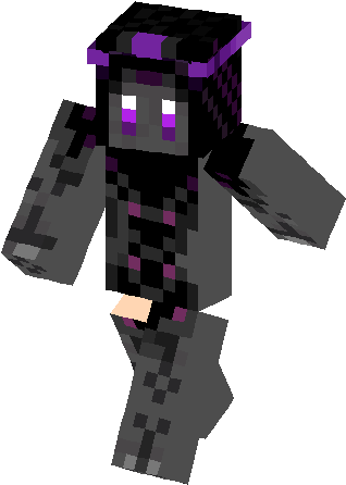 Improved Ender Dragon Skin - Black Suit Spiderman Skin (317x453), Png Download
