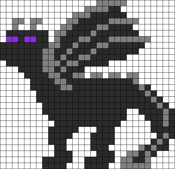 Minecraft Ender Dragon Perler Bead Pattern / Bead Sprite - Minecraft Dragon Pixel Art (610x589), Png Download