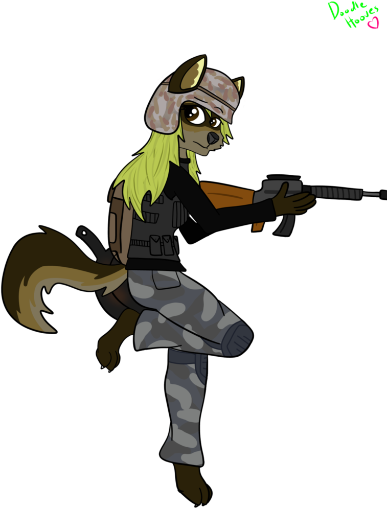 Banner Royalty Free Download Cana The Coywolf By Doodle - Pubg Doodle (774x1032), Png Download