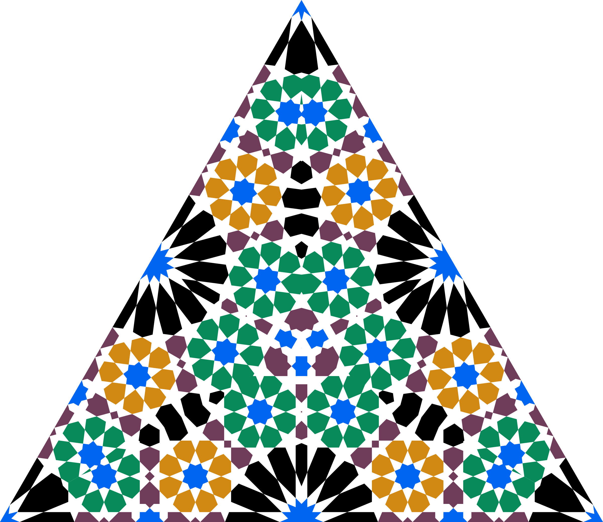 This Free Icons Png Design Of Seamless Alhambra Triangle (2400x2078), Png Download