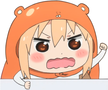 Umaru Transparent Angry - Umaru Png Gif (451x387), Png Download